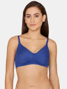 Rosaline by Zivame Blue Non Padded Non Wired T shirt Bra