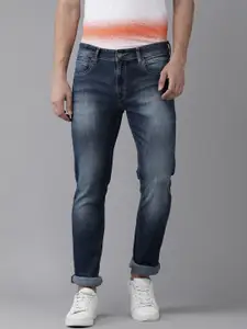 BEAT LONDON by PEPE JEANS Men Blue Urban Slim Fit Heavy Fade Stretchable Jeans