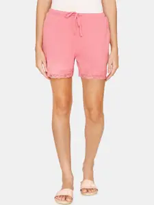 Zivame Women Pink Solid Shorts