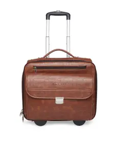 MBOSS Tan Brown Overnighter Trolley Bag with Laptop Compartment