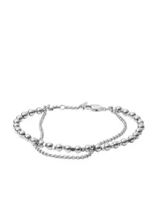 Fossil Fossil Women Silver-Toned Multi Layered Link Bracelet