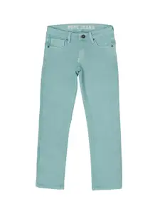 Pepe Jeans Boys Green Slim Fit Jeans
