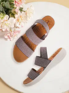 Mochi Brown & Grey Sandals