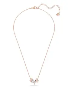 SWAROVSKI Rose Gold & White Rose Gold-Plated Necklace