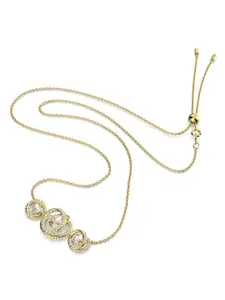 SWAROVSKI White & Gold-Toned Necklace
