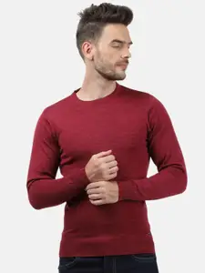Monte Carlo Men Pink  Wool Solid Pullover