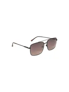 OPIUM Men Brown Lens & Black Aviator Sunglasses with UV Protected Lens OP-1915-C02-Brown