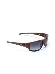 ENRICO Men Black Lens & Brown Rectangle Sunglasses with UV Protected Lens EN M 2012 C3