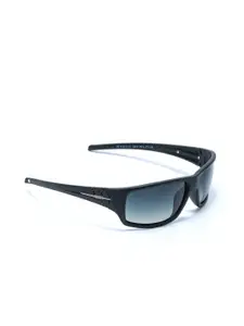 ENRICO Men Black Polarized & UV Protected Rectangle Sunglasses