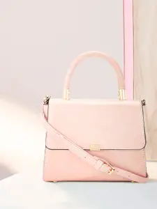 Forever Glam by Pantaloons Pink Structured Satchel