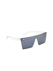 OPIUM Men Blue Lens & White Square Sunglasses with UV Protected Lens
