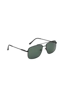 OPIUM Men Green Lens & Black Sunglasses with Polarised & UV Protected Lens OP-1916-C02