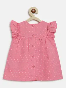Chicco Pink & White A-Line Dress