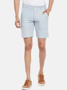 BYFORD by Pantaloons Men Blue Slim Fit Low-Rise Shorts
