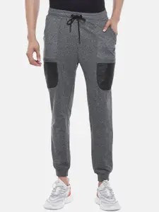 Ajile by Pantaloons Men Grey Melange Solid Slim-Fit Joggers