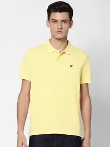 Wrangler Men Yellow Polo Collar T-shirt