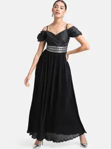 Kazo Women Black Embellished Maxi Dress