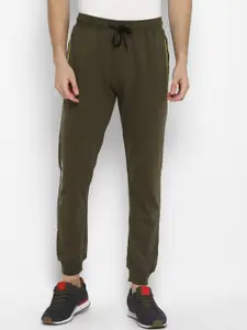 Red Chief Men Olive-Green Solid Slim-Fit Joggers