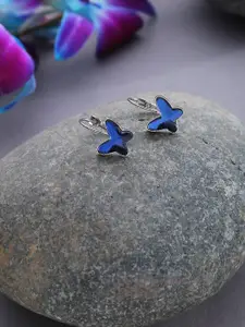 SOHI Blue Butterfly Stone Studded Designer Studs