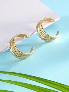 justpeachy Gold-Plated Half Hoop Earrings