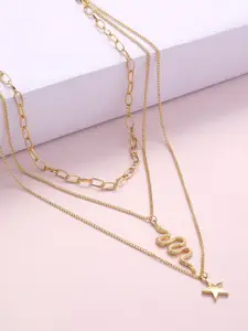 justpeachy Gold-Plated Layered Necklace