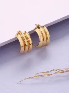justpeachy Gold-Plated Contemporary Hoop Earrings