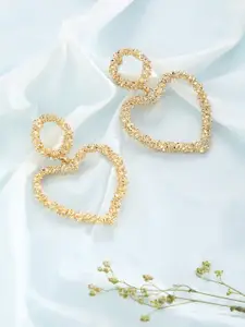 justpeachy Gold-Toned & Plated Contemporary Hoop Earrings