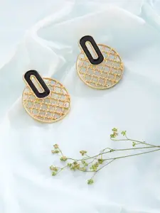 justpeachy Gold-Plated Contemporary Studs Earrings