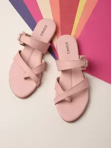 ICONICS Women Pink One Toe Flats
