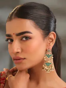 Yellow Chimes Gold-Toned Classic Gold Plated Chandbalis Earrings