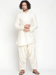 Abhishti Short Banarasi Kurta With Side Tie-Up Detail