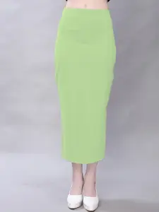 Selvia Women Green Solid Saree Shapewear