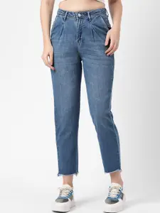 Kraus Jeans Women Blue Slim Fit High-Rise Light Fade Jeans
