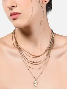 AMI Gold-Toned Gold-Plated Layered Necklace