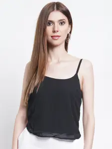 Purple State Black Styled Back Top