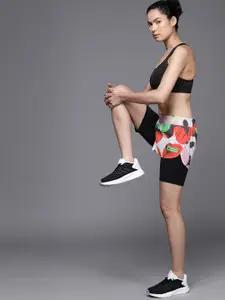 ADIDAS x MARIMEKKO Women White & Red Printed Running Shorts