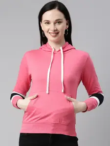 Bailey sells Women Pink Hooded Pure Cotton Sweatshirt