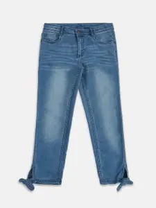 Pantaloons Junior Girls Blue Light Fade Pure Cotton Jeans