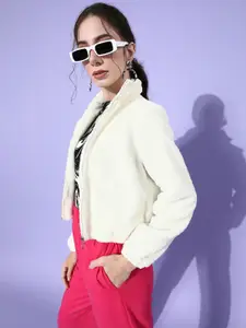 Athena Women Classic White Solid Sweatshirt