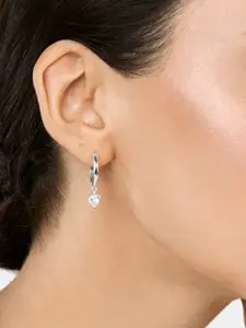 MINUTIAE Silver-Toned Geometric Studs Earrings