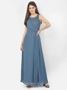 Eavan Blue Georgette Maxi Dress
