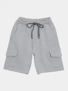 American Kids Boys Grey Melange Regular Shorts