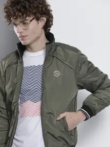 The Indian Garage Co Slim Fit High-Neck Zip-Front Bomber Jacket