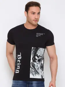 Being Human Men Black Printed T-shirt