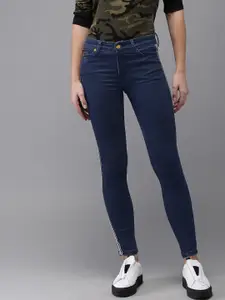 Campus Sutra Women Navy Blue Smart Skinny Fit Stretchable Jeans