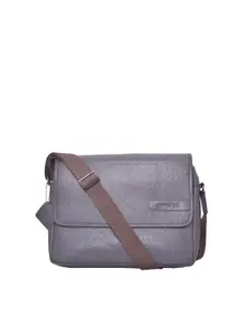 OLIVE MIST Grey Textured Laptop Bag