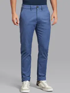 Beverly Hills Polo Club Men Blue Solid Regular Fit Chinos