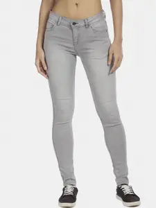 Cherokee Women Grey Heavy Fade Cotton Jeans