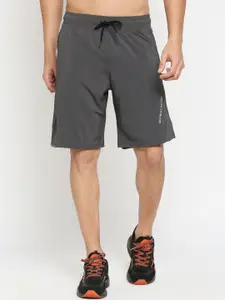 AESTHETIC NATION Men Grey Loose Fit Sports Shorts