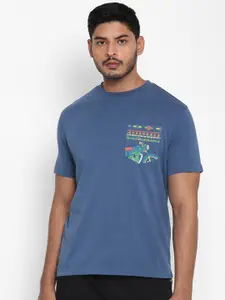 Royal Enfield Men Blue Graphic Printed T-shirt